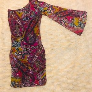 Printed Dress 1 Bell Sleeve